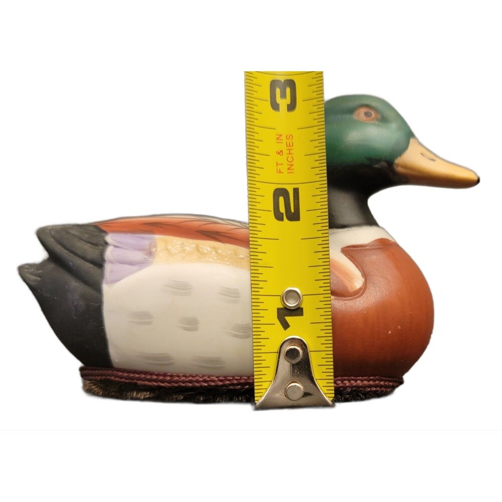Jasco Ceramic Duck Lint Remover Brush Mallard Duck Figurine Decoy 5 x 2.5 inches - Picture 7 of 9